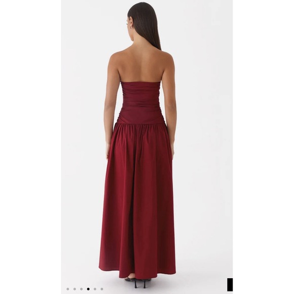 Peppermayo Burgundy Strapless Maxi Dress - Picture 2 of 7